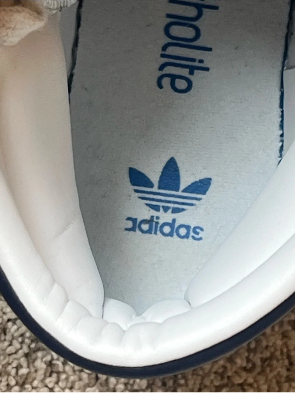 adidas White and Navy Top Ten High-Top Sneakers